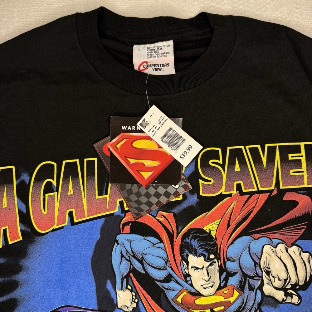 Vintage 1999 Jeff Gordon Superman A Galaxy Saved NASCAR AOP T-Shirt Size Large - Picture 7 of 10